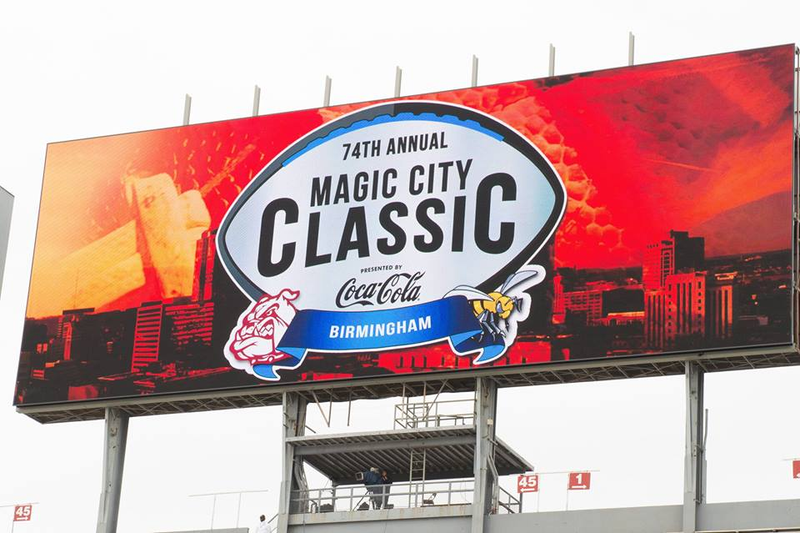 Billboard promoting Magic City Classicmagiccityclassic.com